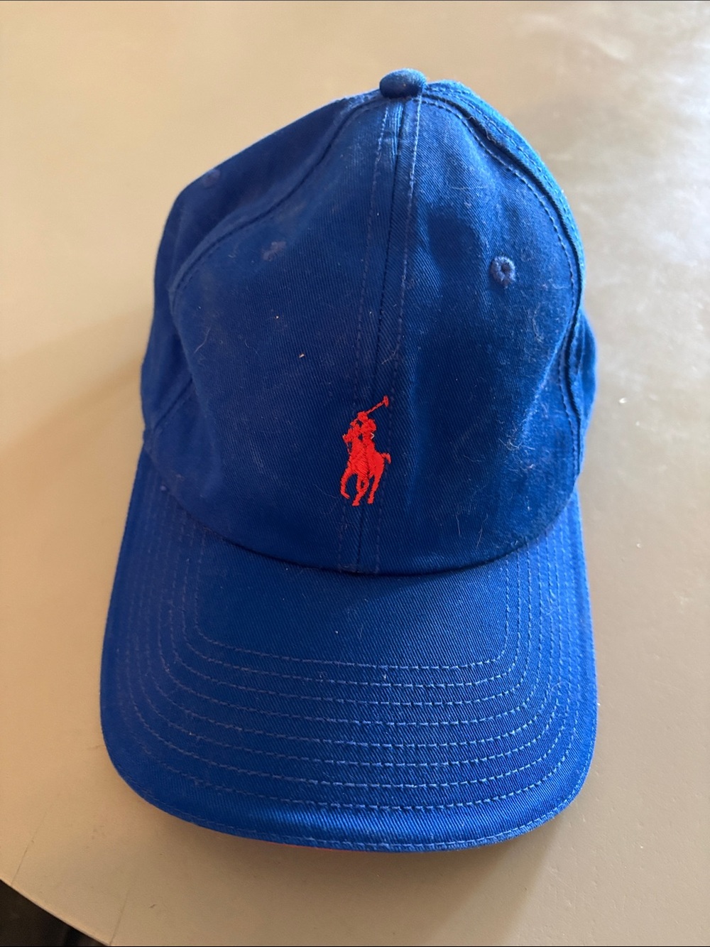 Polo by Ralph Lauren Golf Royal Blue Cap with Orange Polo Logo